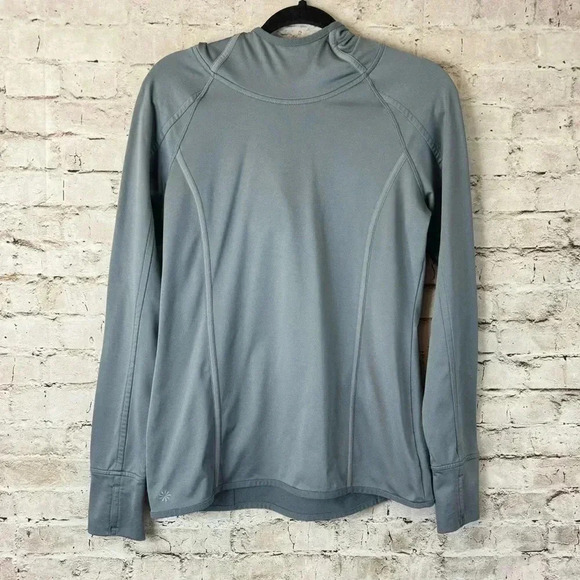 Athleta Women's Medium Grey Plush Tech Running Hoodie Fleece Lined 138249 Med M - Picture 1 of 7